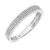 Photo of Clarie 1/2 ct tw. Diamond Wedding Band Set 14K White Gold [BT479WM]