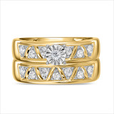 Photo of Titan 1/3 Carat T.W. Diamond Round Cluster Bridal Set 10K Yellow Gold [BR137Y-C000]