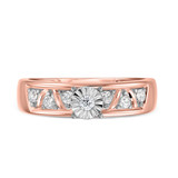 Photo of Titan 1/3 Carat T.W. Diamond Round Cluster Bridal Set 14K Rose Gold [BT137RE-C000]