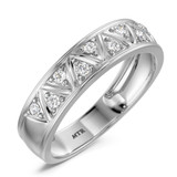 Photo of Titan 1/3 ct tw. Diamond Wedding Band Set 10K White Gold [BT137WM]