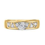 Photo of Titan 1/3 Carat T.W. Diamond Round Cluster Bridal Set 14K Yellow Gold [BT137YE-C000]