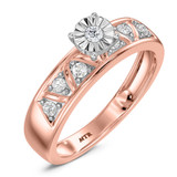 Photo of Titan 1/5 ct tw. Diamond Round Cluster Engagement Ring 10K Rose Gold [BT137RE-C000]