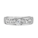 Photo of Titan 1/5 ct tw. Diamond Round Cluster Engagement Ring 14K White Gold [BT137WE-C000]