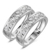 Photo of Titan 3/8 ct tw. Diamond Same Sex Mens Band Set 14K White Gold [WM137W]