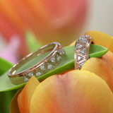 Photo of Titan 1/3 ct tw. Diamond Wedding Band Set 14K Rose Gold [WB137R]