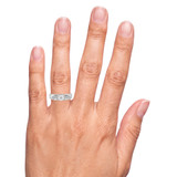 Photo of Titan 1/5 ct tw. Diamond Round Cluster Engagement Ring 10K White Gold [BT137WE-C000] [HT-2]