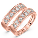 Photo of Titan 1/3 ct tw. Diamond Same Sex Ladies Band Set 10K Rose Gold [WL137R]