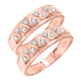 Photo of Titan 1/5 ct tw. Same Sex Mens Band Set 14K Rose Gold [WM137R]