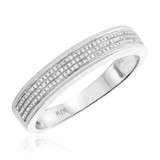 Photo of Casey 1/2 ct tw. Diamond Fancy Cluster Trio Set 14K White Gold [BT429WM]