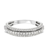 Photo of Dashiell 2 1/10 ct tw. Diamond Cushion Cluster Trio Set 10K White Gold [BT201WM]