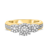 Photo of Shelby 7/8 ct tw. Diamond Fancy Cluster Trio Set 10K Yellow Gold [BT433YE-C000]