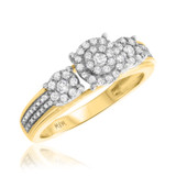 Photo of Shelby 7/8 ct tw. Diamond Fancy Cluster Trio Set 10K Yellow Gold [BT433YE-C000]