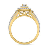 Photo of Declan 1 ct tw. Diamond Princess Cluster Trio Set 10K Yellow Gold [BT482YE-C000]