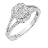 Photo of Clarie 1 1/10 ct tw. Diamond Fancy Cluster Trio Set 10K White Gold [BT479WE-C000]