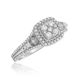 Photo of Dashiell 2 1/10 ct tw. Diamond Cushion Cluster Trio Set 14K White Gold [BT201WE-C000]