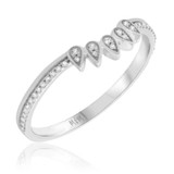 Photo of Edith 3/4 ct tw. Diamond Pear Cluster Trio Set 14K White Gold [BT206WL]