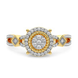 Photo of Gage 3/4 ct tw. Diamond Round Cluster Trio Set 14K Yellow Gold [BT207YE-C000]