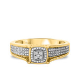 Photo of Casey 1/2 ct tw. Diamond Fancy Cluster Trio Set 14K Yellow Gold [BT429YE-C000]