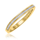 Photo of Declan 1 ct tw. Diamond Princess Cluster Trio Set 14K Yellow Gold [BT482YL]