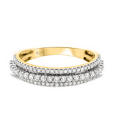 Photo of Dashiell 2 1/10 ct tw. Diamond Cushion Cluster Trio Set 10K Yellow Gold [BT201YM]