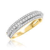 Photo of Dashiell 2 1/10 ct tw. Diamond Cushion Cluster Trio Set 10K Yellow Gold [BT201YM]