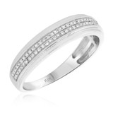 Photo of Dolley 3/4 ct tw. Diamond Fancy Cluster Trio Set 10K White Gold [BT205WM]