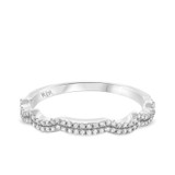 Photo of Ellen 2 ct tw. Diamond Heart Cluster Trio Set 14K White Gold [BT478WL]
