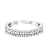 Photo of Ellen 2 ct tw. Diamond Heart Cluster Trio Set 14K White Gold [BT478WM]