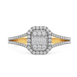 Photo of Clarie 1 1/10 ct tw. Diamond Fancy Cluster Trio Set 14K Yellow Gold [BT479YE-C000]