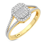 Photo of Clarie 1 1/10 ct tw. Diamond Fancy Cluster Trio Set 14K Yellow Gold [BT479YE-C000]