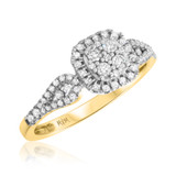 Photo of Morgan 1 1/5 ct tw. Diamond Cushion Cluster Trio Set 14K Yellow Gold [BT431YE-C000]