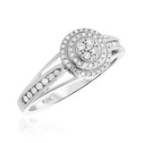 Photo of Sinead 3/4 ct tw. Diamond Round Cluster Trio Set 14K White Gold [BT430WE-C000]