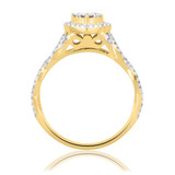 Photo of Ellen 2 ct tw. Diamond Heart Cluster Trio Set 14K Yellow Gold [BT478YE-C000]