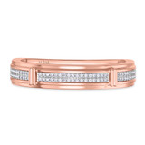 Photo of Declan 1 ct tw. Diamond Princess Cluster Trio Set 14K Rose Gold [BT482RM]
