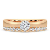 Photo of Ofu 1 1/2 ct tw. Lab Grown Diamond Round Solitaire Bridal Set 14K Rose Gold [BR5872R-L070]