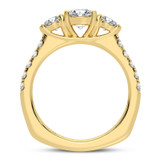 Photo of Floryn 2 1/4 ct tw. Lab Grown Diamond Round Solitaire Bridal Set 14K Yellow Gold [BT5898YE-L080]