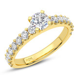 Photo of Amaya 2 1/4 ct tw. Lab Grown Round Solitaire Diamond Engagement Ring 14K Yellow Gold [BT5881YE-L090]