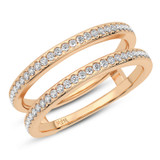 Photo of Nalda 2 ct tw. Lab Grown Diamond Emerald Solitaire Bridal Set 14K Rose Gold [BT5891RL]