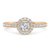 Photo of Valens 2 ct tw. Lab Grown Diamond Round Solitaire Bridal Set 14K Rose Gold [BT5875RE-L070]