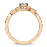 Photo of Zelda 7/8 ct tw. Lab Grown Diamond Pear Solitaire Engagement Ring 14K Rose Gold [BT5878RE-M070]