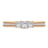 Photo of Annemarie 1 ct tw. Lab Grown Diamond Princess Solitaire Engagement Ring 14K Rose Gold [BT5894RE-C000]