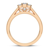 Photo of Annemarie 1 ct tw. Lab Grown Diamond Princess Solitaire Engagement Ring 14K Rose Gold [BT5894RE-C000]