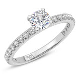 Photo of Kitana 2 ct tw. Lab Grown Diamond Round Solitaire Bridal Set 14K White Gold [BT5883WE-L090]