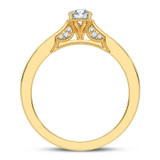 Photo of Killian 1 1/2 ct tw. Lab Grown Diamond Pear Solitaire Bridal Set 14K Yellow Gold [BT5886YE-M090]