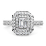 Photo of Nalda 2 ct tw. Lab Grown Diamond Emerald Solitaire Bridal Set 14K White Gold [BT5891WE-N070]