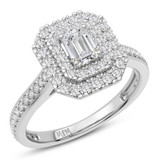 Photo of Nalda 2 ct tw. Lab Grown Diamond Emerald Solitaire Bridal Set 14K White Gold [BT5891WE-N070]