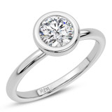 Photo of Sakura 3/4 ct tw. Lab Grown Diamond Round Solitaire Bridal Set 14K White Gold [BT5899WE-L070]