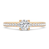 Photo of Qadir 1 1/4 ct tw. Lab Grown Diamond Round Solitaire Engagement Ring 14K Rose Gold [BT5873RE-L070]