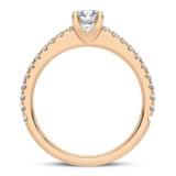 Photo of Qadir 1 1/4 ct tw. Lab Grown Diamond Round Solitaire Engagement Ring 14K Rose Gold [BT5873RE-L070]