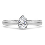 Photo of Killian 1 ct tw. Lab Grown Diamond Pear Solitaire Engagement Ring 14K White Gold [BT5886WE-M090]